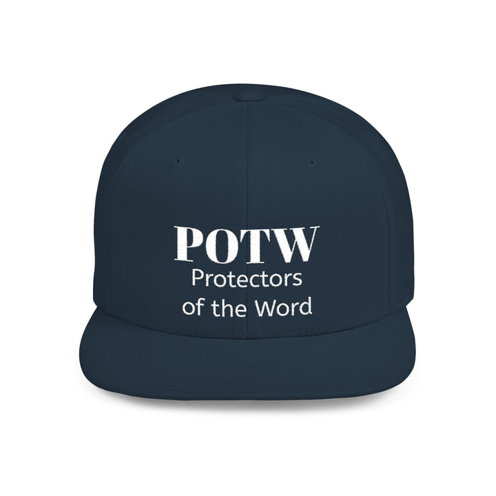 Snapback Hat — POTW 'Protectors of the Word' Logo Flat Bill Cap