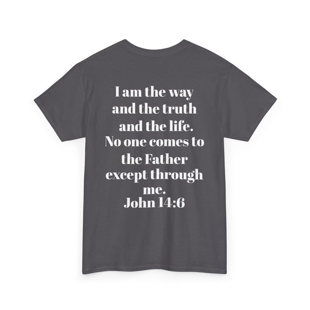 Protectors of the Word Christian T-Shirt No Sleeve Design — 'Victory' Knight Design with John 14:6 Scripture