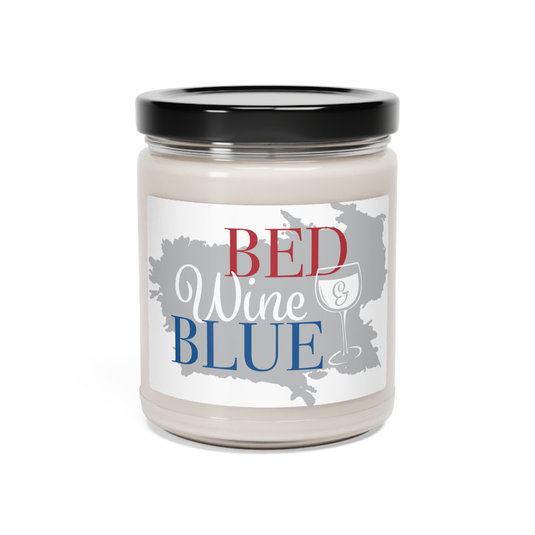 Bed Wine and Blue Scented Soy Candle, 9oz