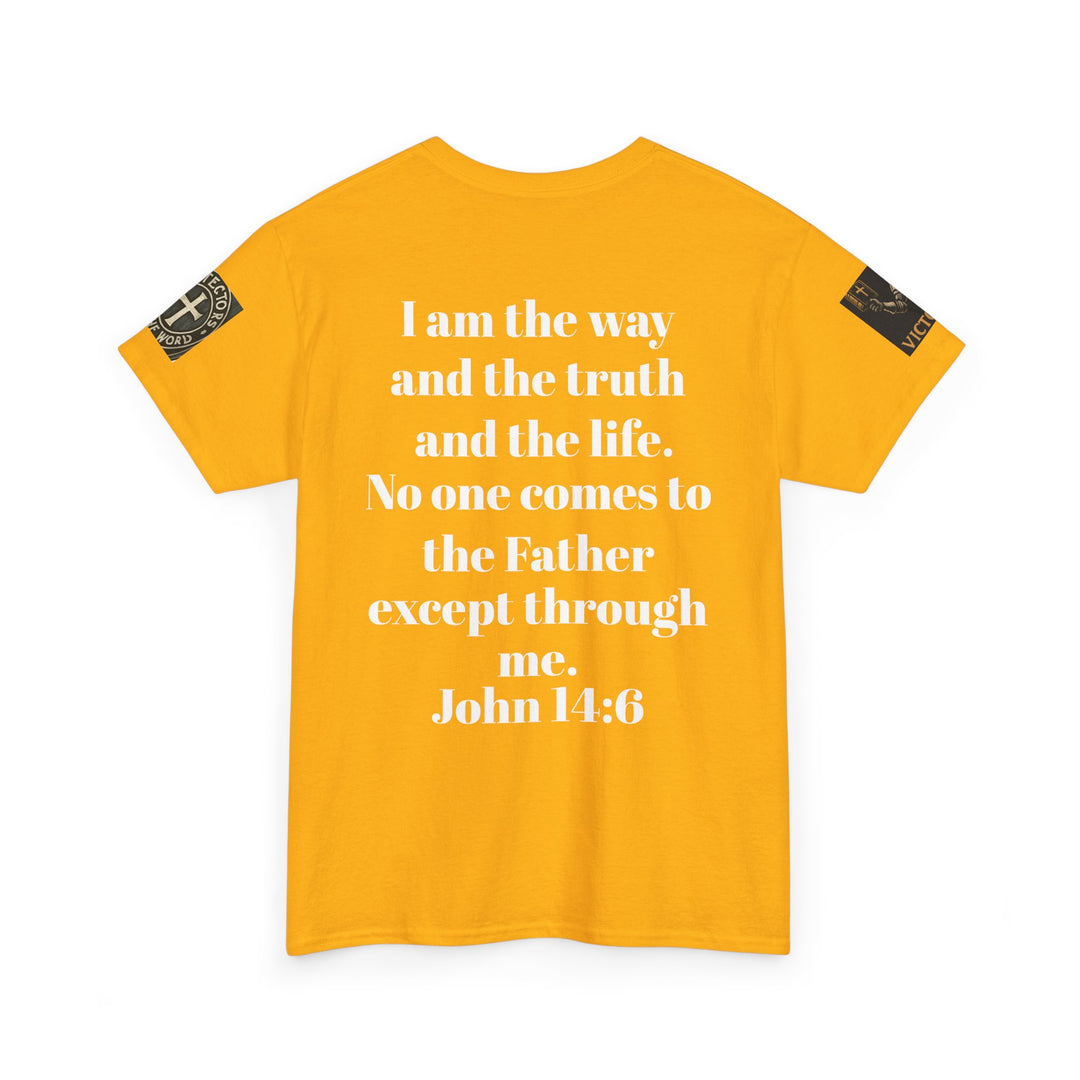 Protectors of the Word Premium Christian T-Shirt — 'Victory' Knight Design with John 14:6 Scripture