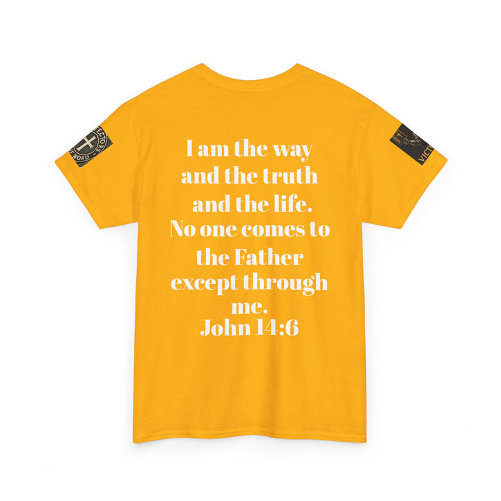 Protectors of the Word Premium Christian T-Shirt — 'Victory' Knight Design with John 14:6 Scripture