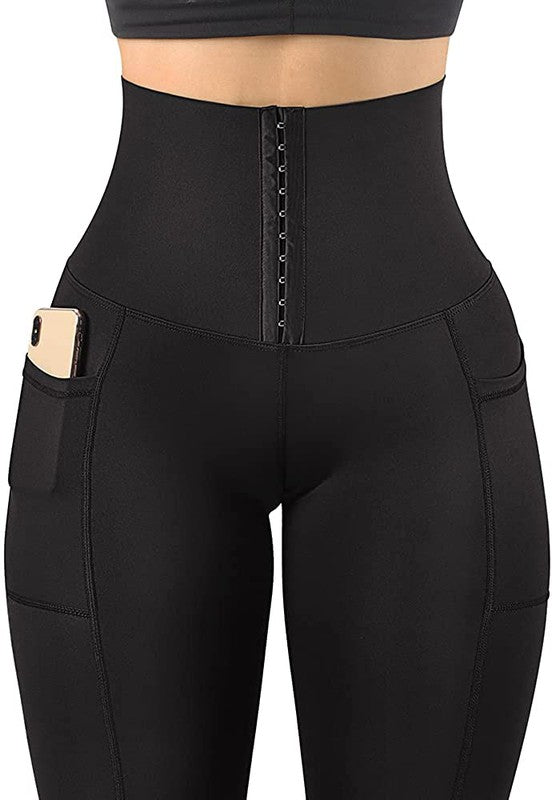 Corset Leggings Soft Body Shaper with Pockets