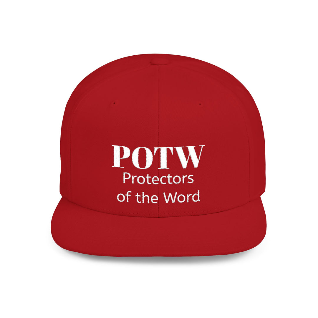 Snapback Hat — POTW 'Protectors of the Word' Logo Flat Bill Cap