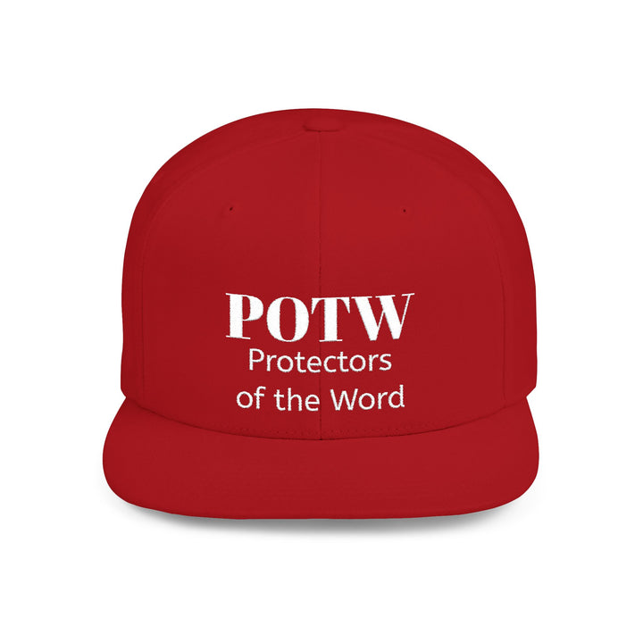 Snapback Hat — POTW 'Protectors of the Word' Logo Flat Bill Cap