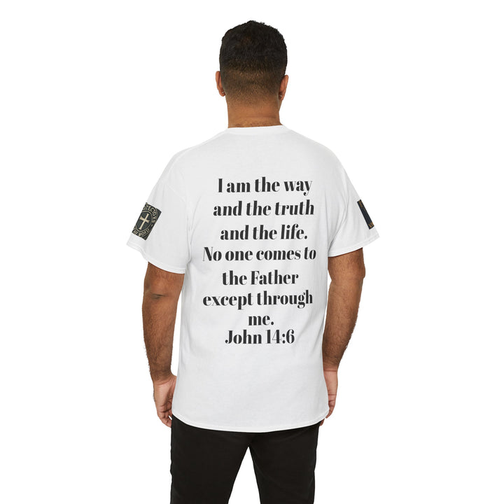 Protectors of the Word Premium Christian T-Shirt — 'Victory' Knight Design with John 14:6 Scripture