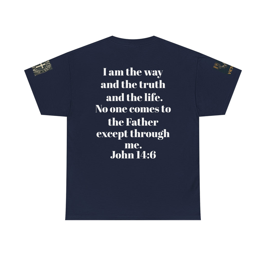 Protectors of the Word Premium Christian T-Shirt — 'Victory' Knight Design with John 14:6 Scripture