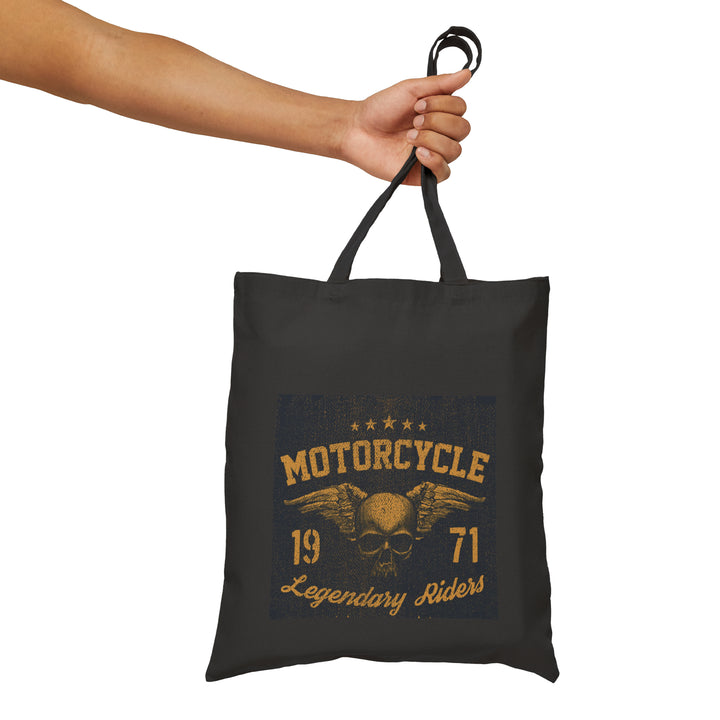 Motorcycle Legendary Riders Cotton Canvas Tote Bag