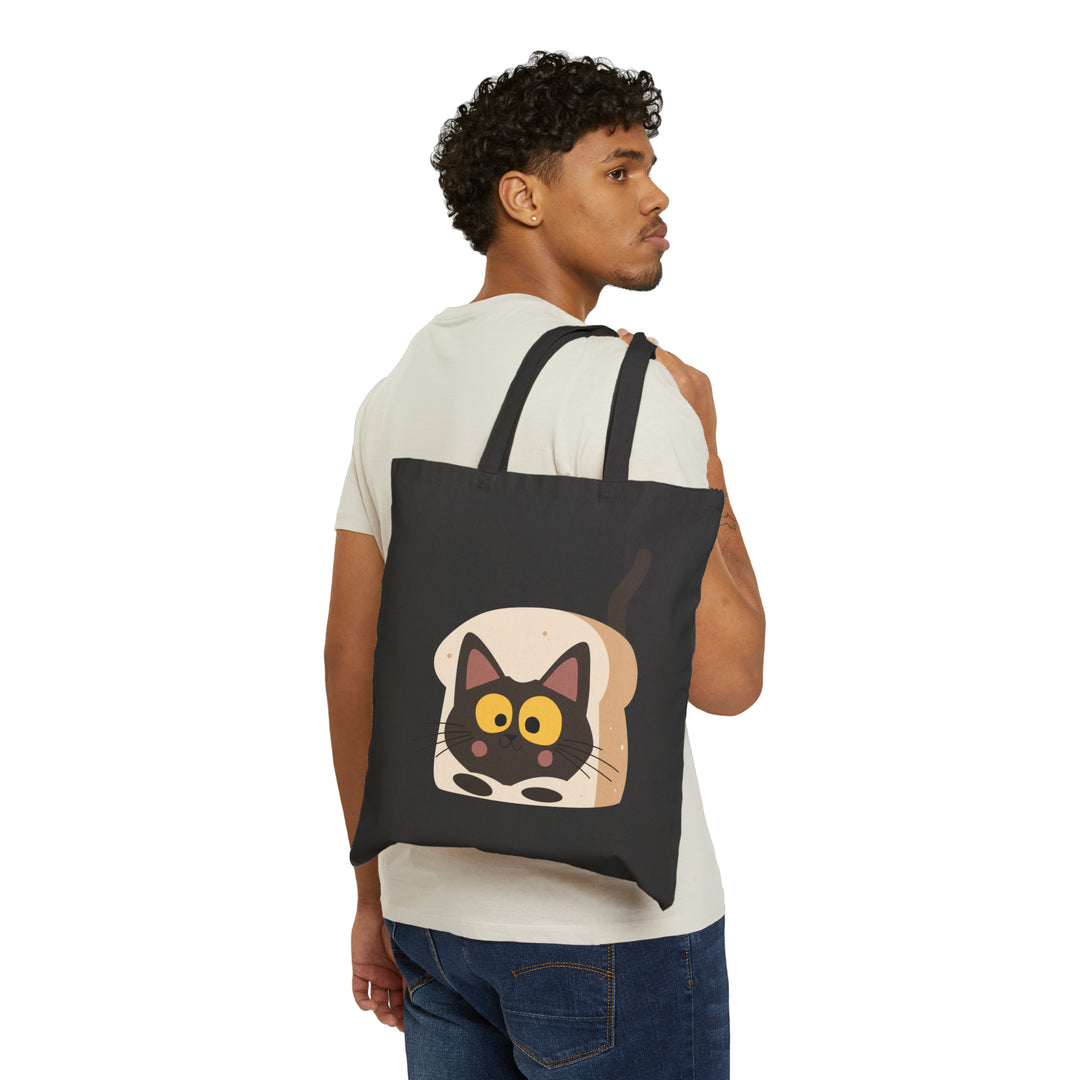 Cat Bread Cotton Canvas Tote Bag