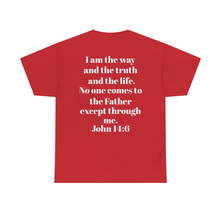 Protectors of the Word Christian T-Shirt No Sleeve Design — 'Victory' Knight Design with John 14:6 Scripture