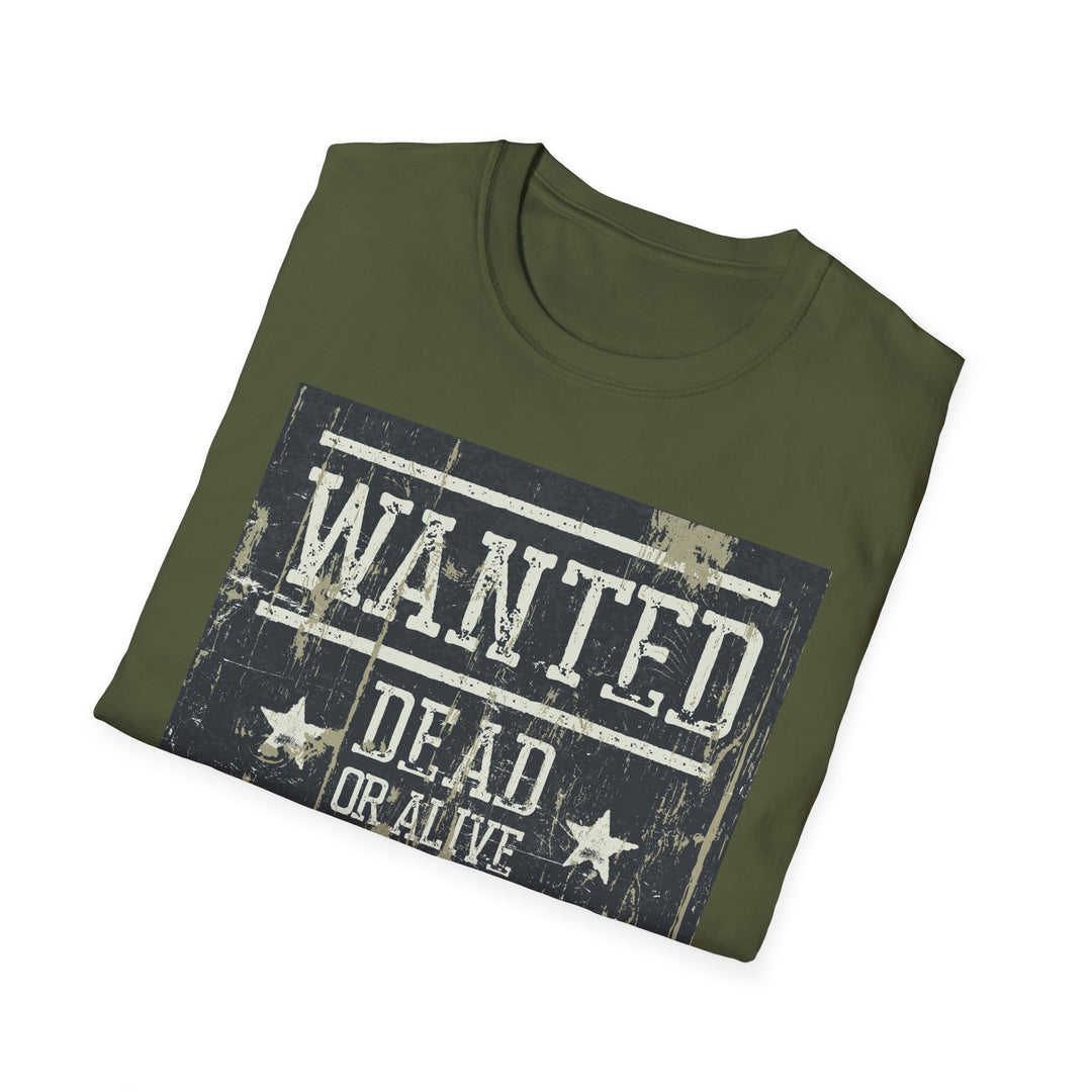 Wanted Dead Or Alive Unisex Softstyle T-Shirt