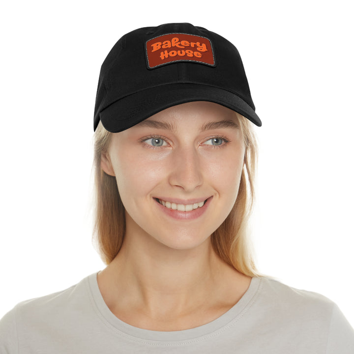 Bakery House Dad Hat with Leather Patch (Rectangle)