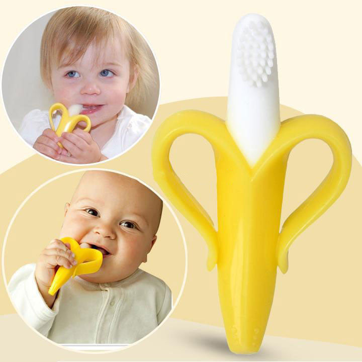 Silicone Baby Teether Banana, Giraffe and Monkey Designs