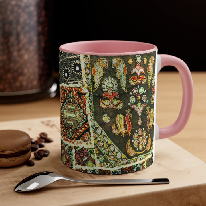 Indian Patchwork Accent Coffee Mug, 11oz