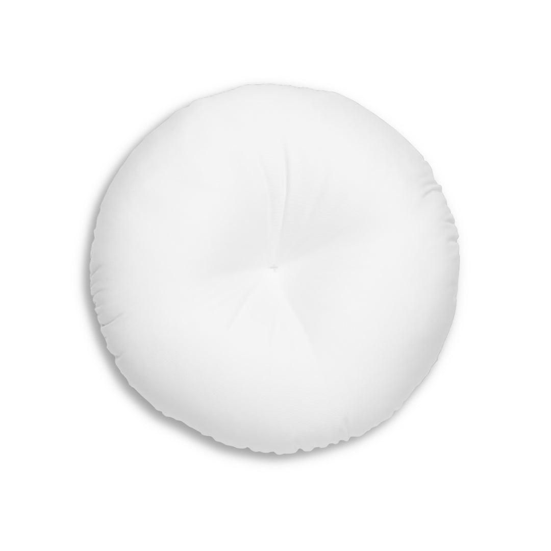 Love You Cat Tufted Floor Pillow, Round