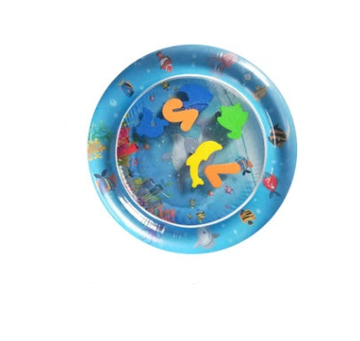 Colorful baby play mat with sea-themed design on a white background.