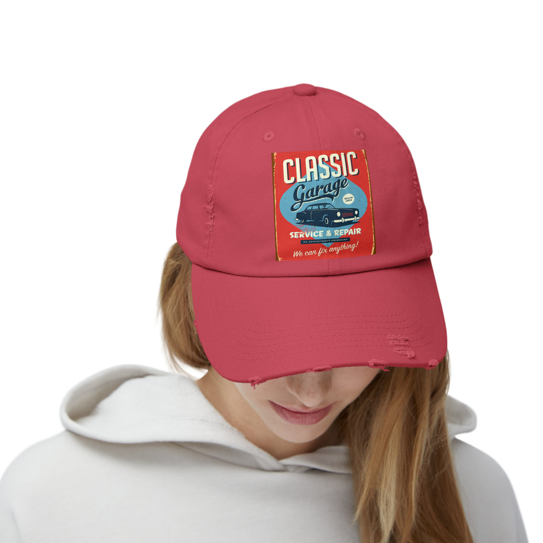 Classic Garage Unisex Distressed Cap