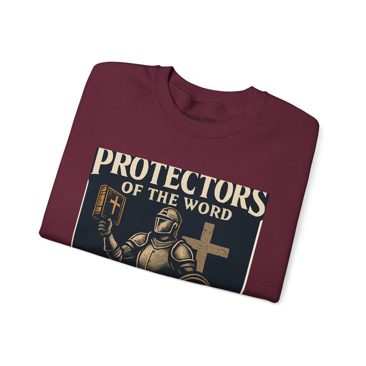 Knight Shield Crewneck Sweatshirt — "Protectors of the Word Victory"
