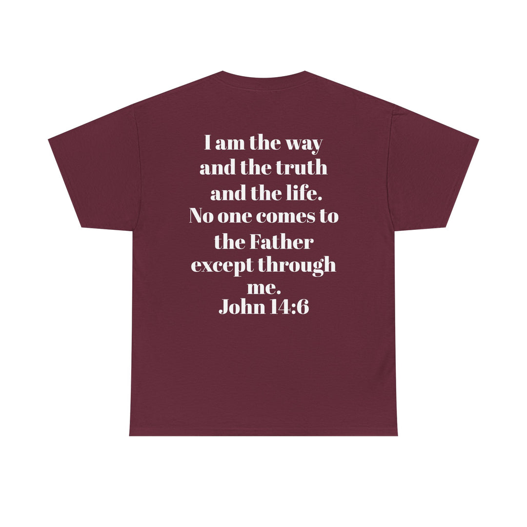 Protectors of the Word Christian T-Shirt No Sleeve Design — 'Victory' Knight Design with John 14:6 Scripture