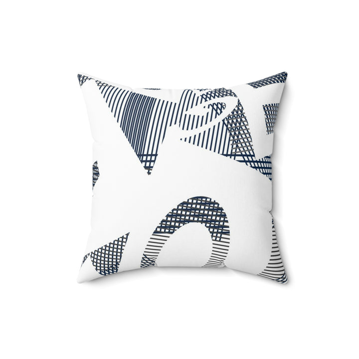 Letter Pattern Spun Polyester Square Pillow