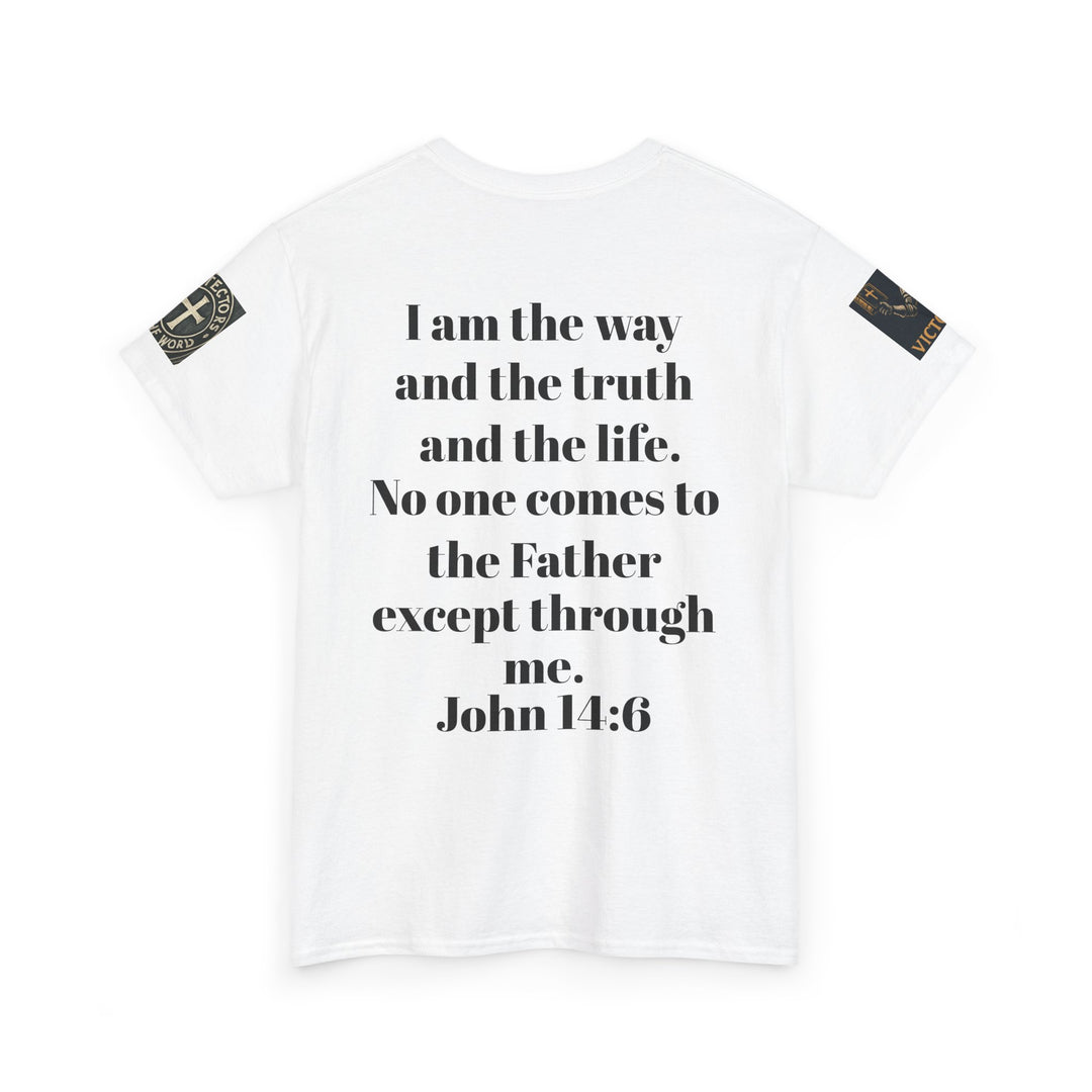 Protectors of the Word Premium Christian T-Shirt — 'Victory' Knight Design with John 14:6 Scripture