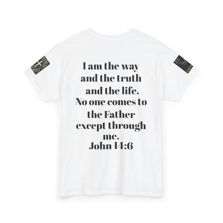 Protectors of the Word Premium Christian T-Shirt — 'Victory' Knight Design with John 14:6 Scripture