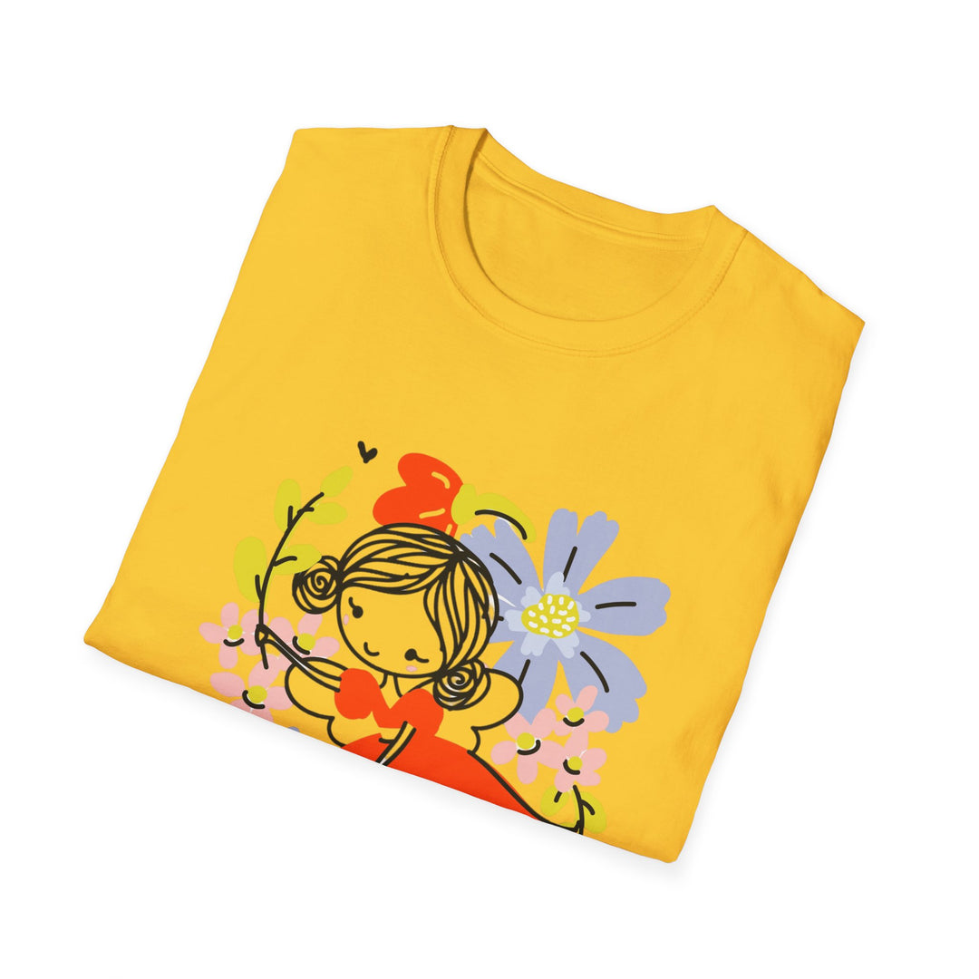 Cute Flying Forest Fairie Unisex Softstyle T-Shirt