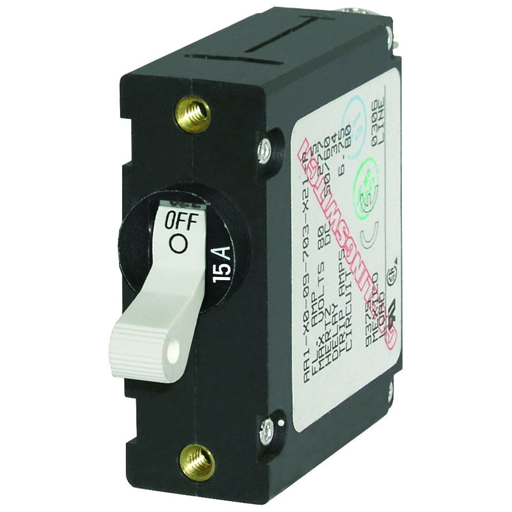 Blue Sea 7210 AC/DC Single Pole Magnetic World Circuit Breaker - 15AMP [7210]