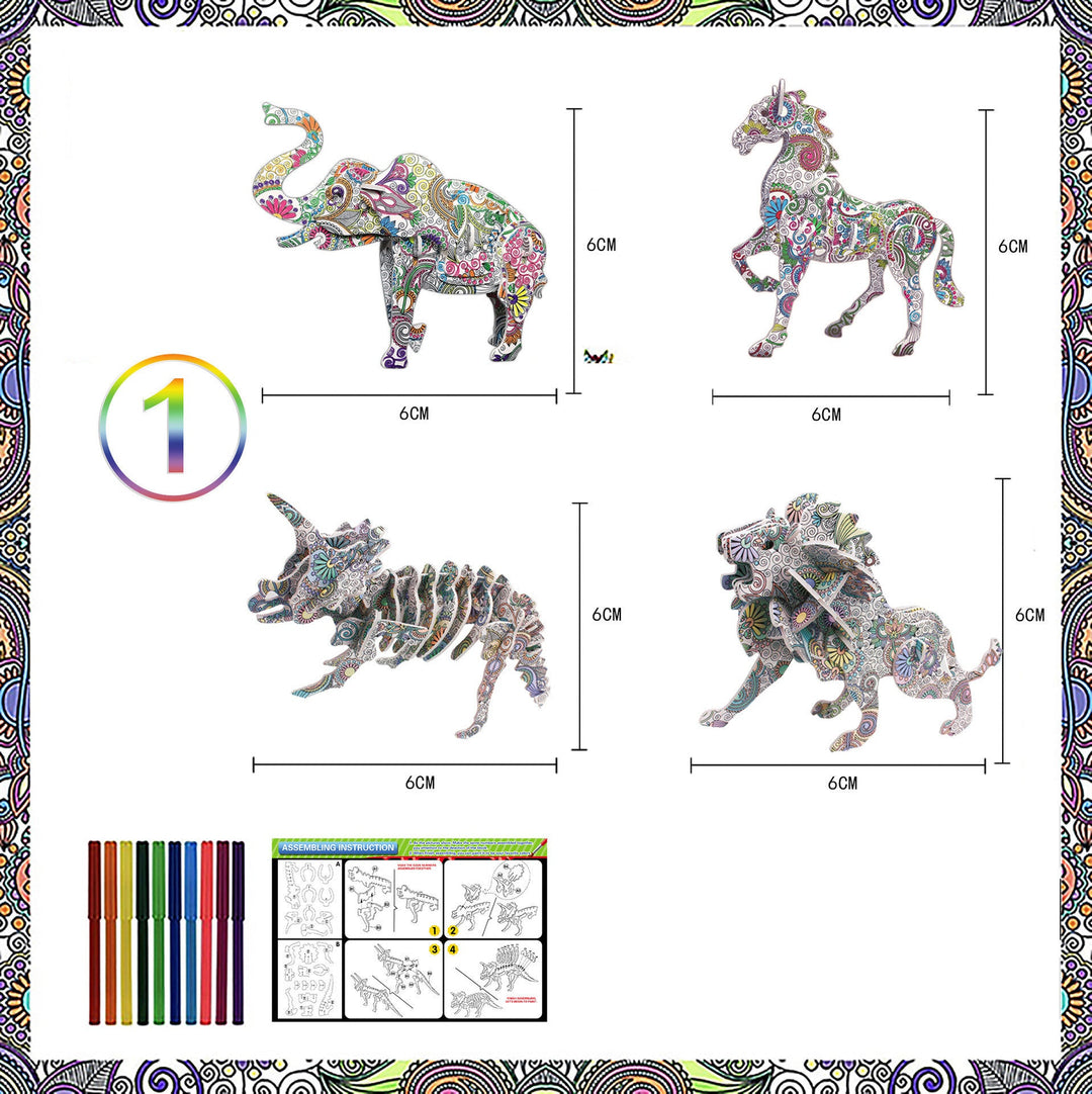 3D DIY Crafting Set of Educational Building Kits for Kids and Adults Images
