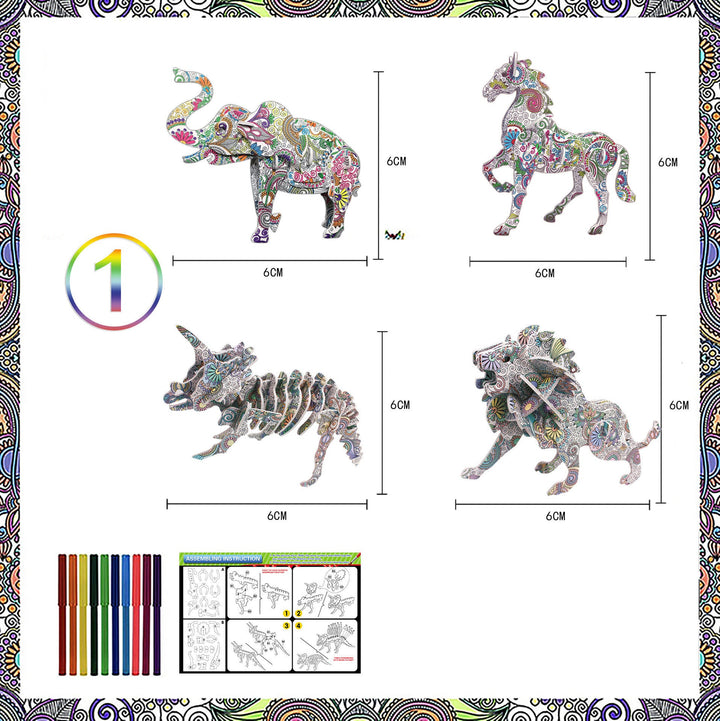 3D DIY Crafting Set of Educational Building Kits for Kids and Adults Images