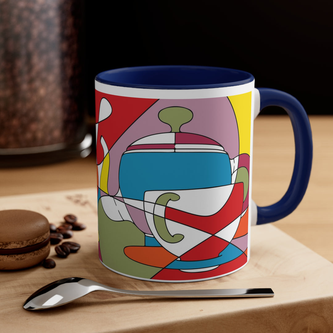 Tea Pot Art Accent Coffee Mug, 11oz