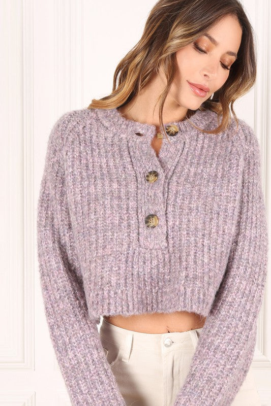 Mélange Multicolor Sweater Top