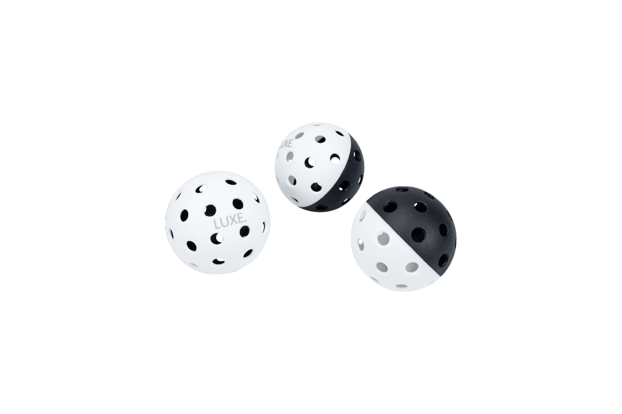 Black & White Pickleballs Pack of 3