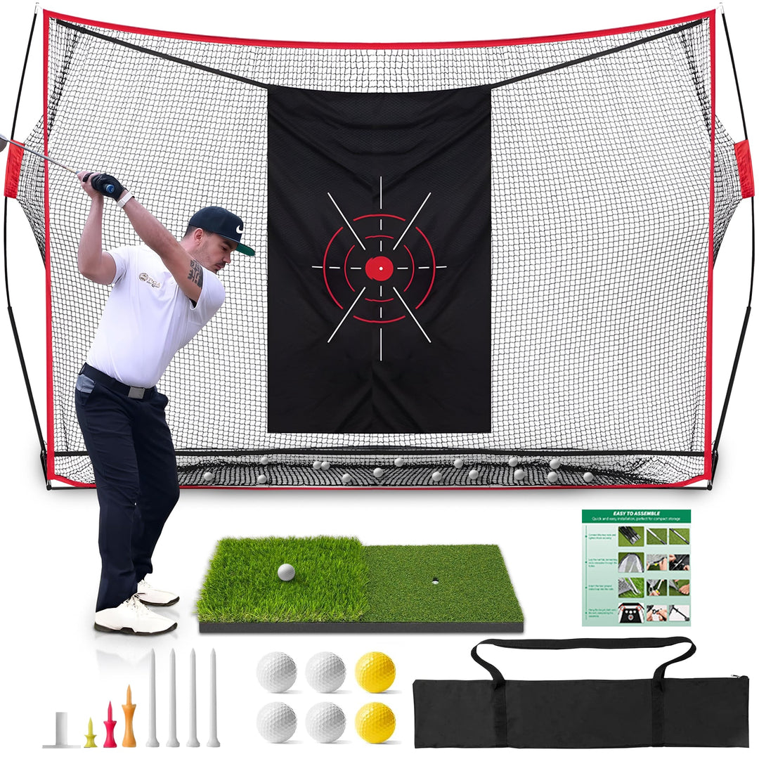 Swing Rex Pro Golf Net for Backyard – Heavy Duty Golf Practice Net