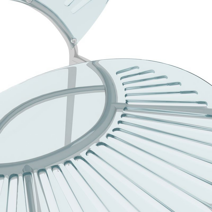 LeisureMod Opulent Series Modern Smoke Dining Chair Closeup.