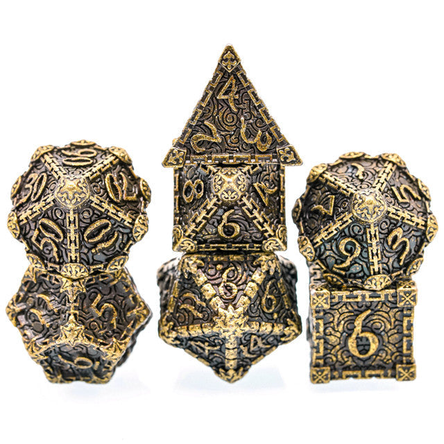 Gold Barrel Metal Dice（Dagger of Venom）7-Dice Udixi RPG