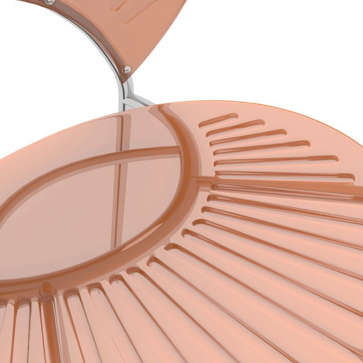 LeisureMod Opulent Series Modern Amber Dining Chair Closeup.
