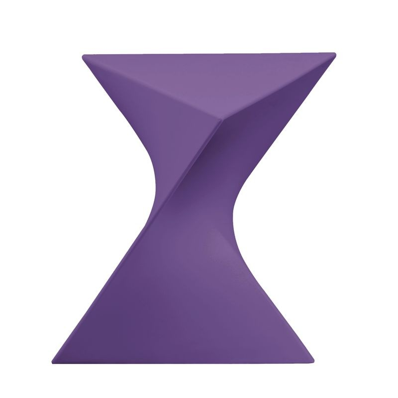 LeisureMod Randolph Modern Side Table Set of 2 Purple Front.
