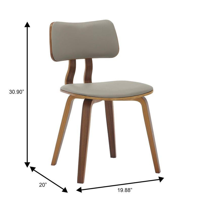 Chair with dimensions labeled on a white background.