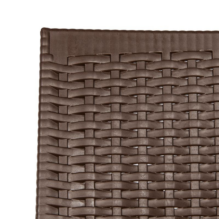 LeisureMod Weave Mace Indoor/Outdoor Chair (With Arms) Brown Zoomed.