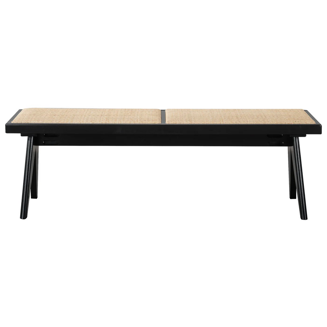 Keira Bench (Rattan) Front View.