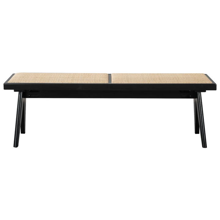 Keira Bench (Rattan) Front View.