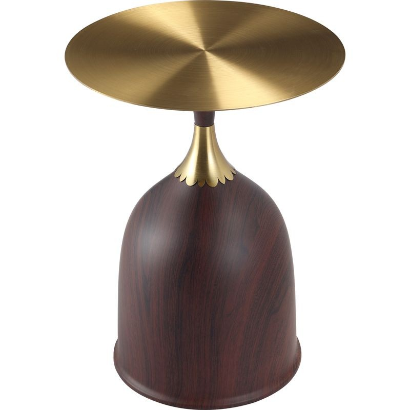 LeisureMod Oslo Collection Modern End Table in Wood Brown