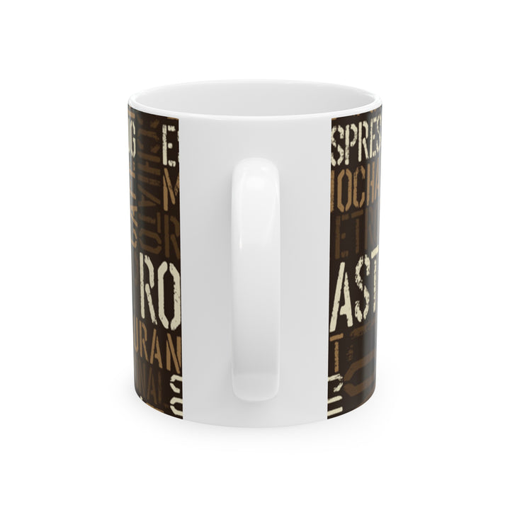 Traditional Coffee Cup Ceramic Mug, (11oz, 15oz)