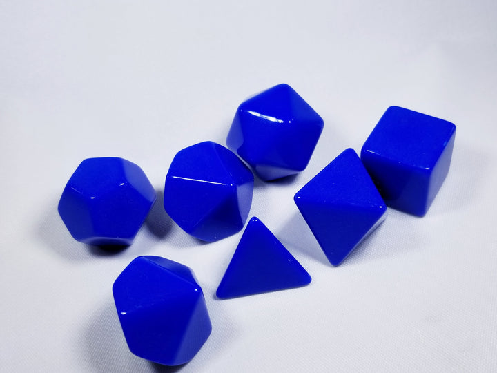 Blue Blank 7-Dice Set d4, d6, d8, d10, d12, d20 for Customization Ready DIY Bescon