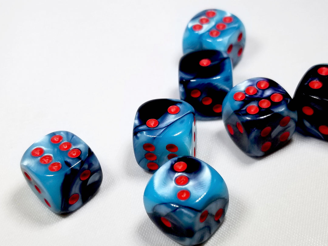 Limited Edition Chessex Gemini Black-Shell/red Dice 12mm Block (36 Dice) CHX 26846R