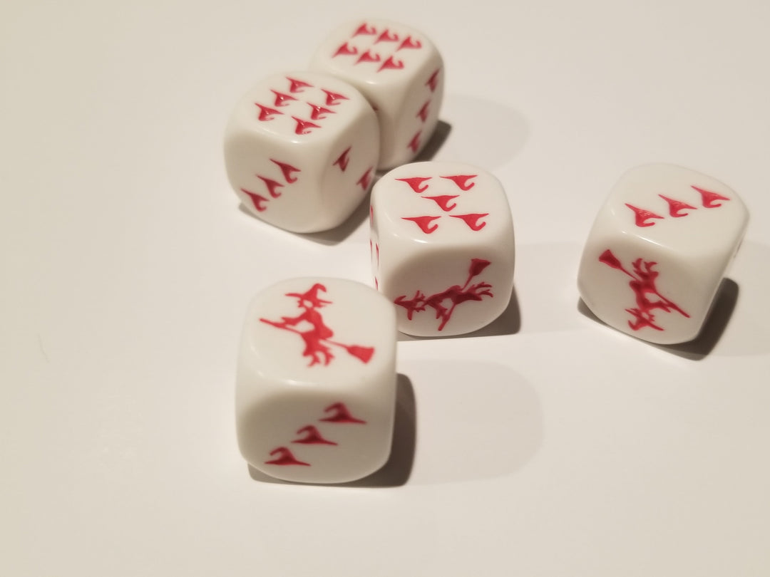 Red Witch and Witch Hats Dice Custom