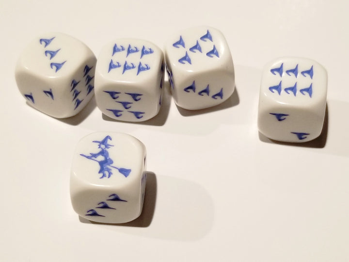 Blue Witch and Witch Hats Dice Custom 16mm