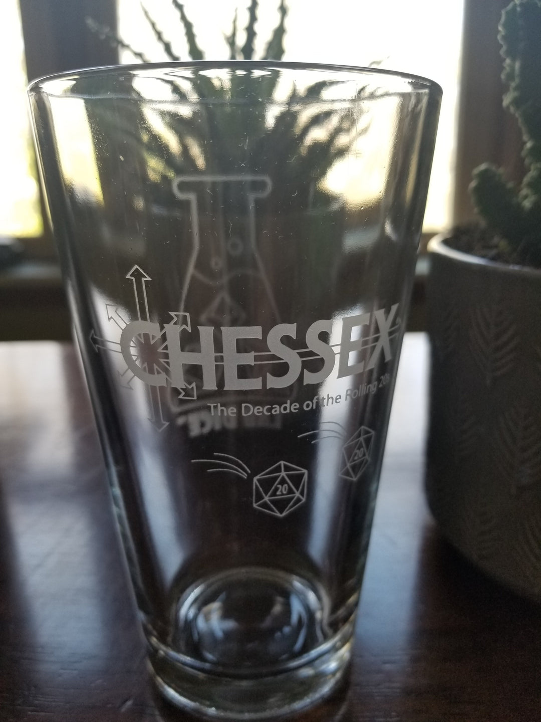 Lab Dice Pint Glass
