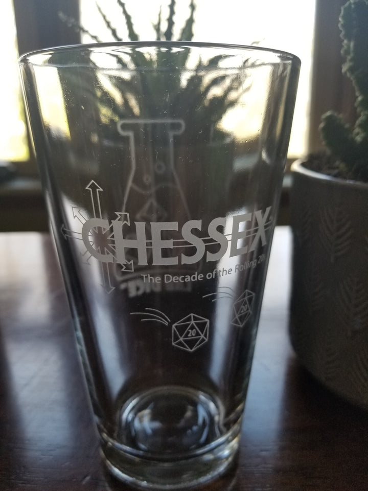 Lab Dice Pint Glass