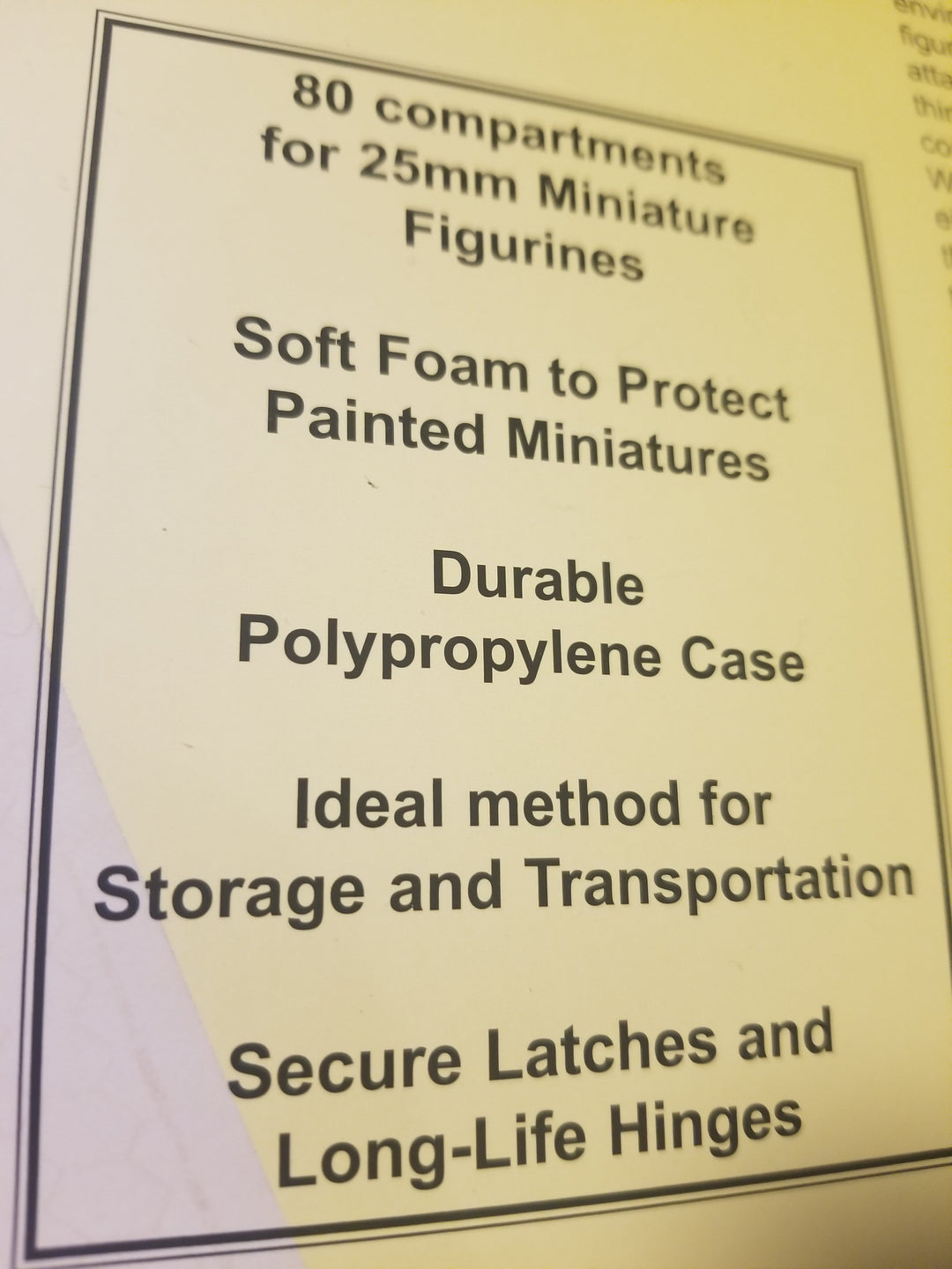 Large Figure Storage Box (80 figure capacity) - Precision-Crafted for 25mm Humanoids